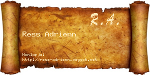 Ress Adrienn névjegykártya